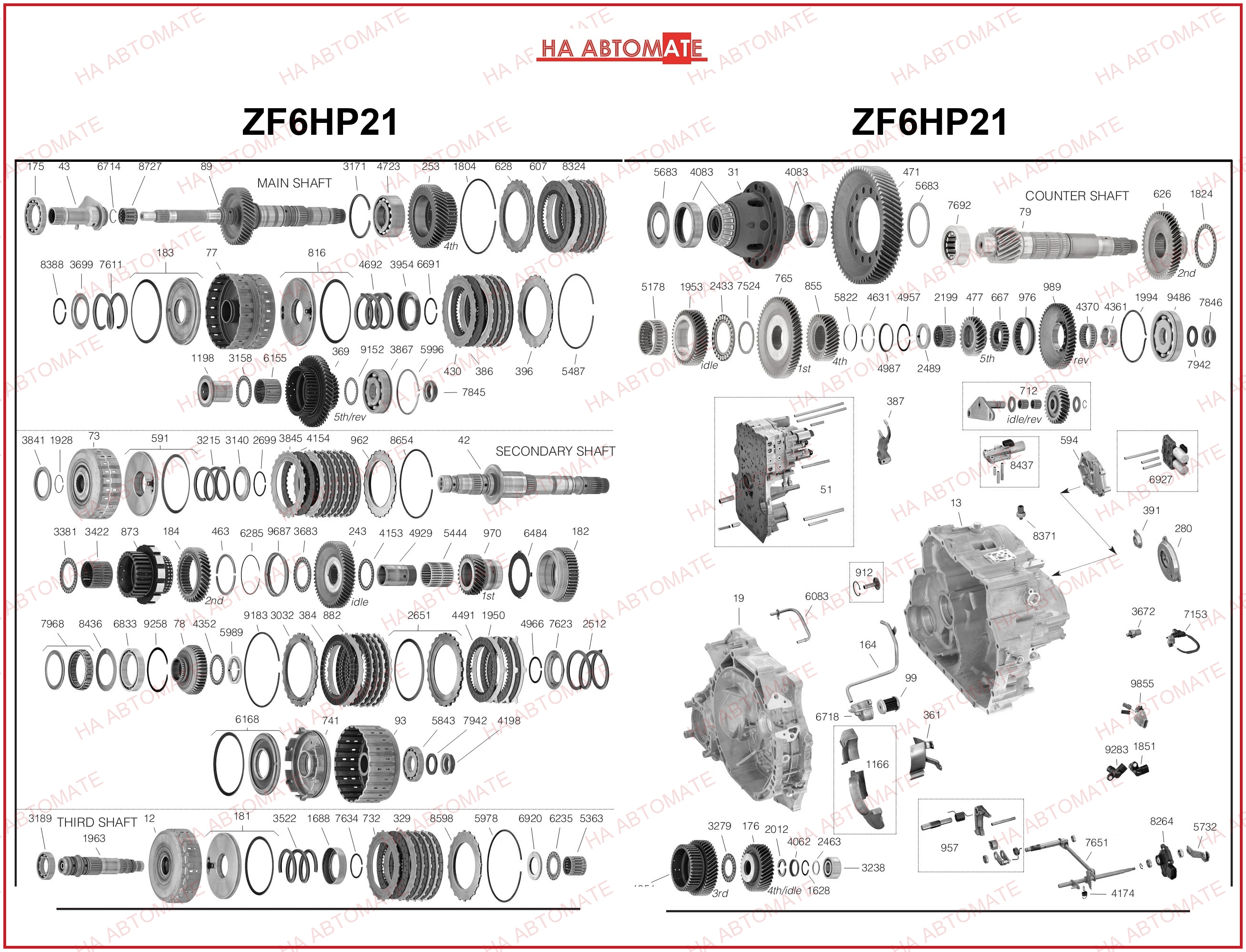 Схема ZF6HP19, ZF6HP21, GA6HP19Z 2